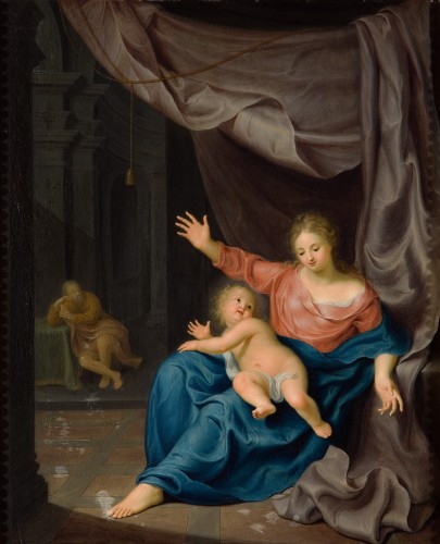 Schilderij met een voorsteling van de Madonna met kind