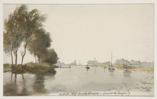 Gezicht op de Lits vanuit de Leien bij Eastermar