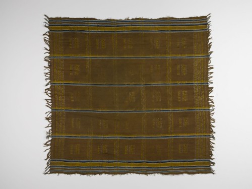 Vierkante doek of sjaal met ingeweven ruitpatroon