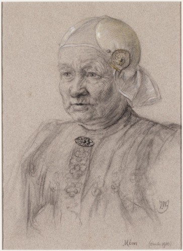 Portret van mêm met oorijzer