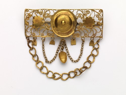 Rechthoekige broche; filigrain