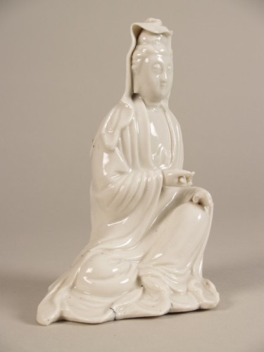 Godenbeeld, voorstelllende Guanyin, blanc de chine