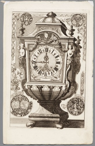 Ornamentprent. Nouveaux Liure de Boites de Pendulles (kopie).