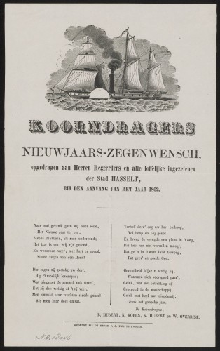 Koorndragers Nieuwejaars-Zegenwensch