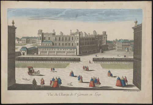 Gezicht op het Château de Saint-Germain-en-Laye bij Parijs