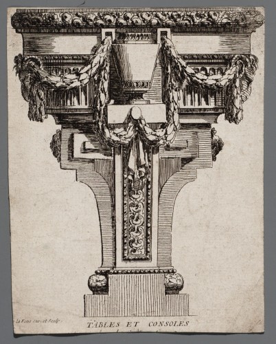 Ornamentprent. Tables et Consoles dans le Goût antique.