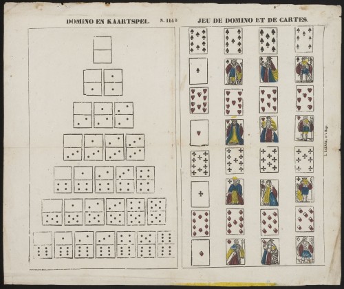 Domino en kaartspel. Jeu de domino et de cartes (Nº 114B)