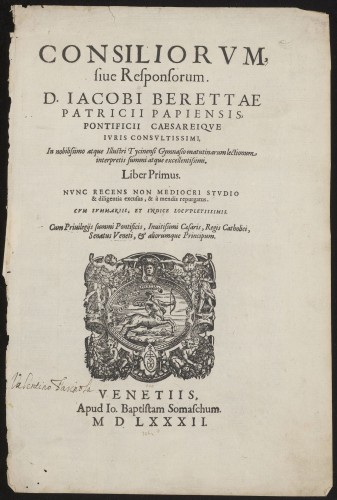 Titelpagina van een juridisch boek