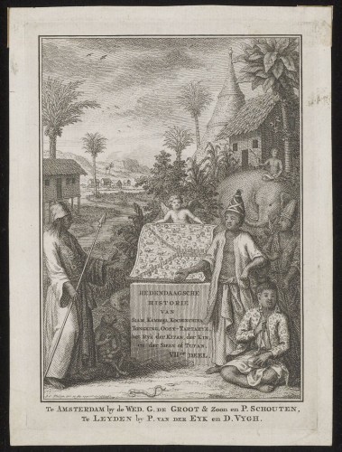 Titelpagina van een boek over Oost Indië