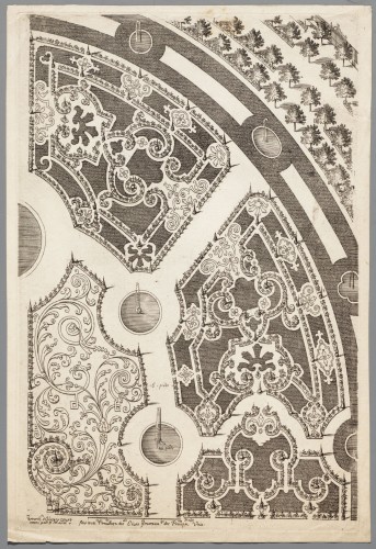 Ornamentprent. Nouveux Liure de Parterres. Hampton Court.