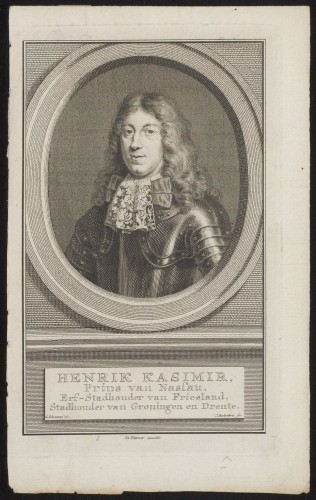 Portret van stadhouder Hendrik Casimir II, prins van Nassau
