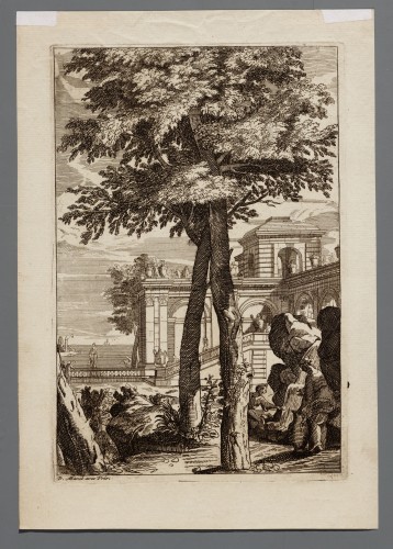 Ornamentprent. Nouveaux Lieure de Paysages.