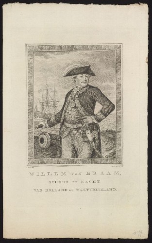 Kopergravure. Portret van Schout bij Nacht Willem van Braam.