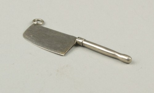 Zilveren miniatuur hakmes