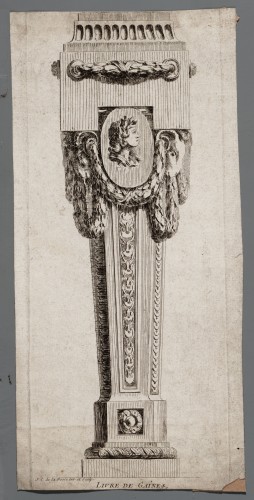 Ornamentprent. Livre de Gaînes. Titelblad.