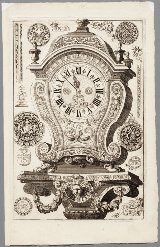 Ornamentprent. Nouveaux Liure de Boites de Pendulles (kopie).