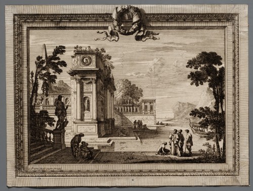 Ornamentprent. Palais et de Paysages.