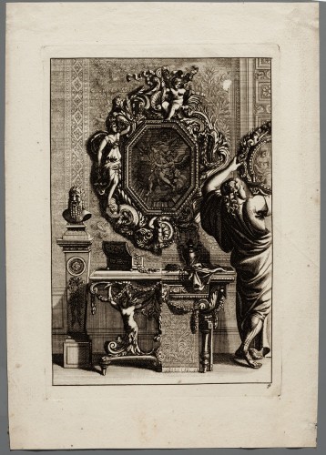 Ornamentprent. Livre de miroirs, tables et guéridons (kopie).