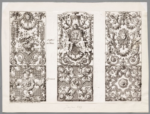 Ornamentprent. Nouveaux liure d'ornaments propres pour faire en broderie et petit point.