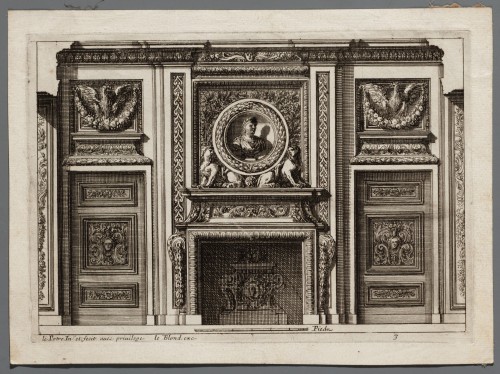 Ornamentprent. Cheminées et lambris.