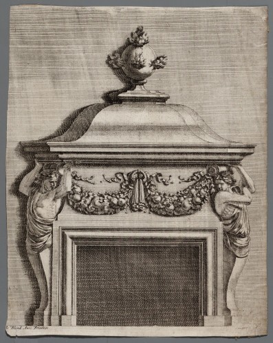 Ornamentprent. Ensemble de quatre cheminées.