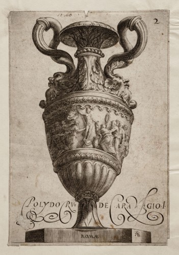 Ornamentprent. Vasa a Polydoro Caravagino.