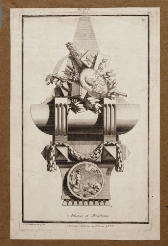 Ornamentprent. Nouvelle Iconologie Historique. Tombeaux. Athenes et Macédoine.