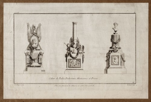 Ornamentprent. Poêles, Piédestaux, Athéniennes et Frises.