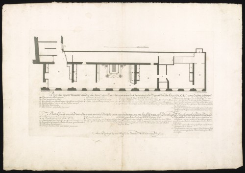 Plattegrond van het paradebed van prins Willem IV