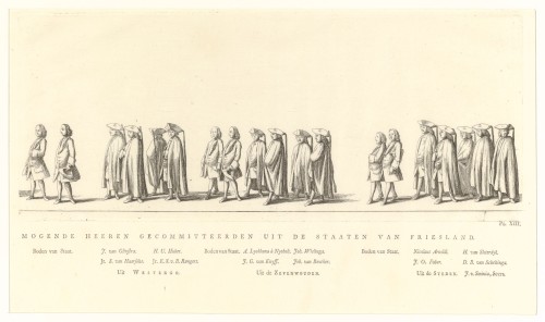 De Gecommitteerden van Friesland in de begrafenisstoet van prinses Maria Louise, 1765 (Pl. XIII)