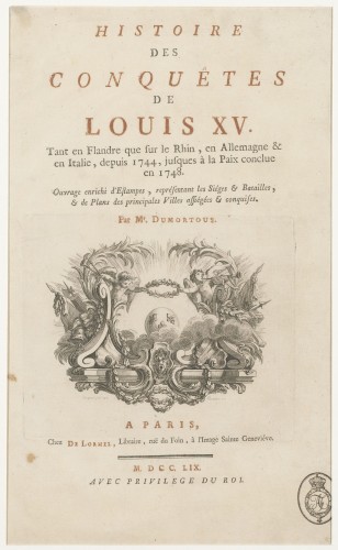 Histoire des conquêtes de Louis XV
