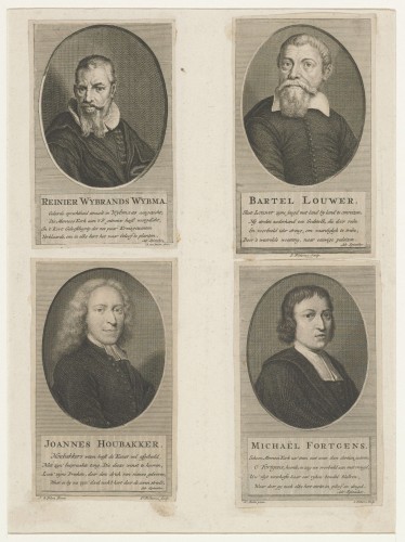 Vier portretten van predikanten