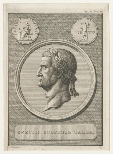 Portret van keizer Galba