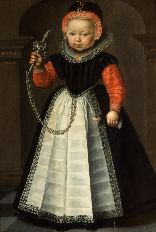 Portret van een meisje met rinkelbel