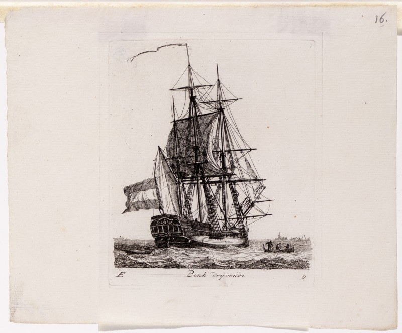 Gerrit Groenewegen - Kopergravure. Afbeelding van een pink.