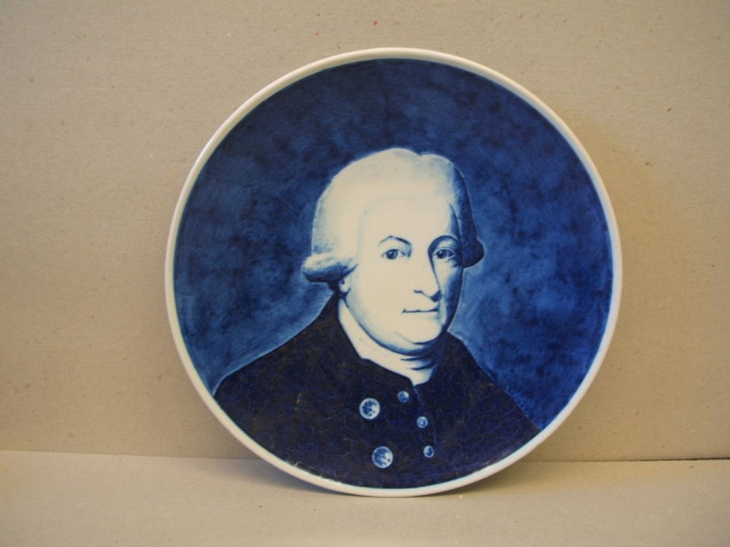 Bord met portret van George Vancouver