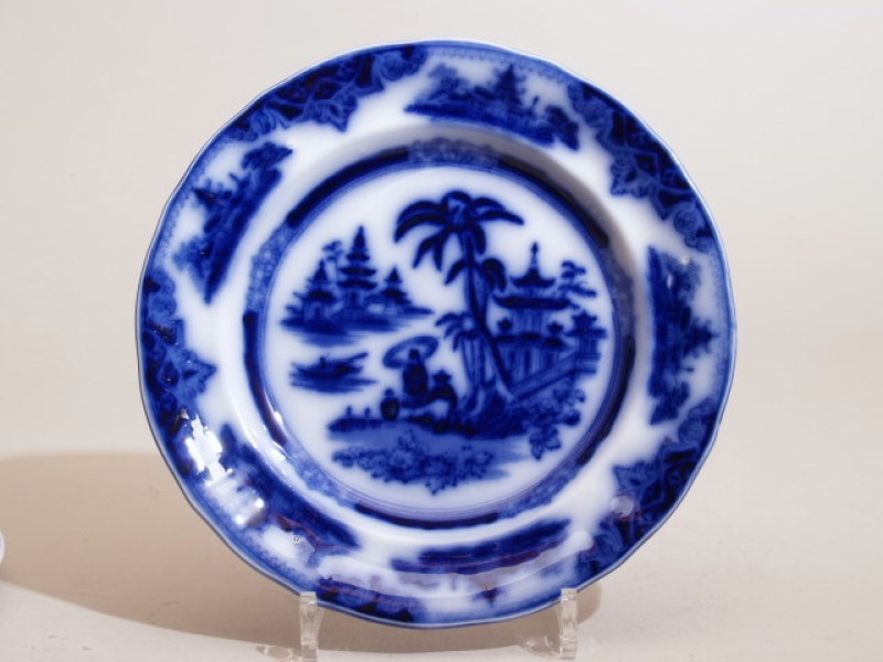 Bord met blauwwit chinoiserie decor, decor Honc