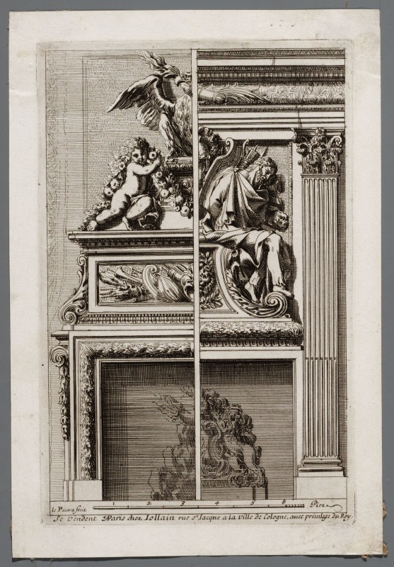 Ornamentprent. Cheminées à l'italienne.