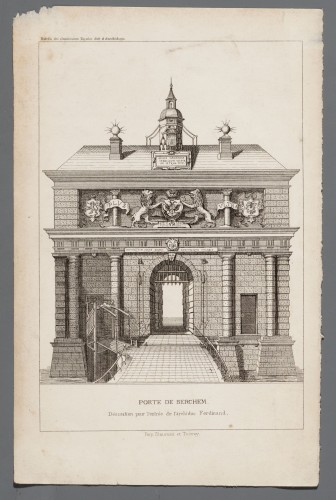 Ornamentprent. Porte de Berchem. Boekillustratie.