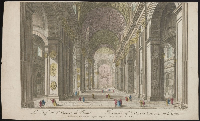 Interieur van de Sint-Pietersbasiliek te Rome
