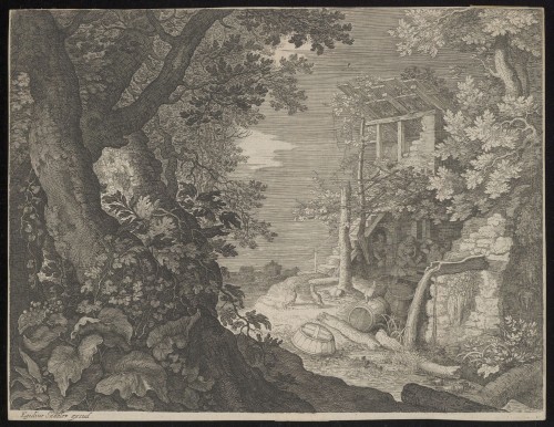 Landschap met boerderij