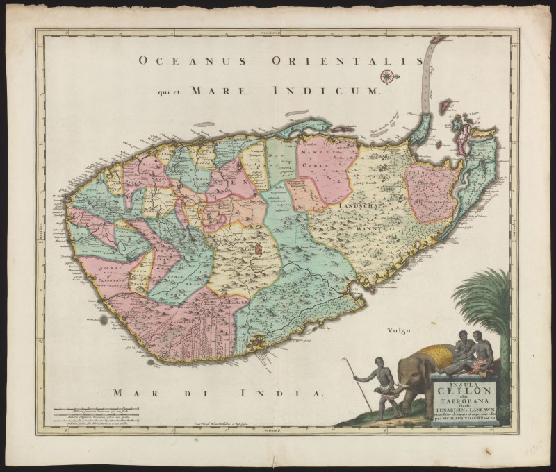 Insula Ceilon – Kaart van Ceylon