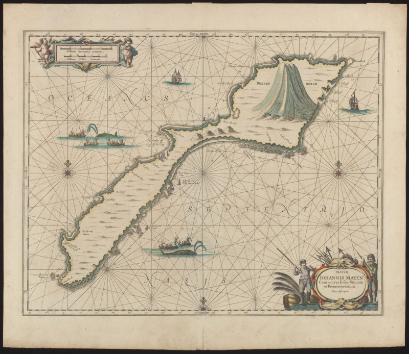 Landkaart van Jan Mayen eiland
