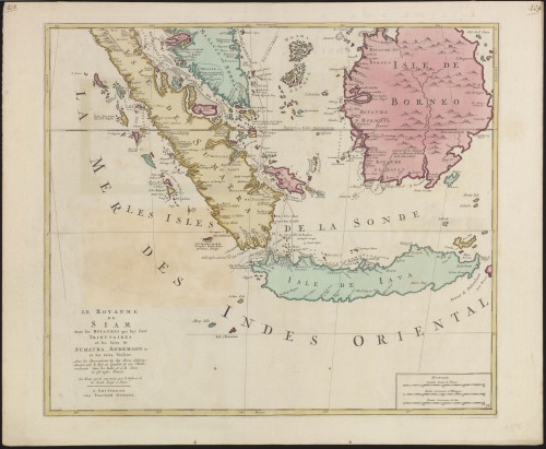 Landkaart van Sumatra, Borneo en Java