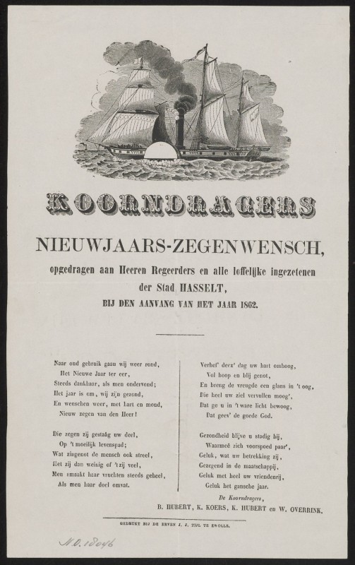 Koorndragers Nieuwejaars-Zegenwensch