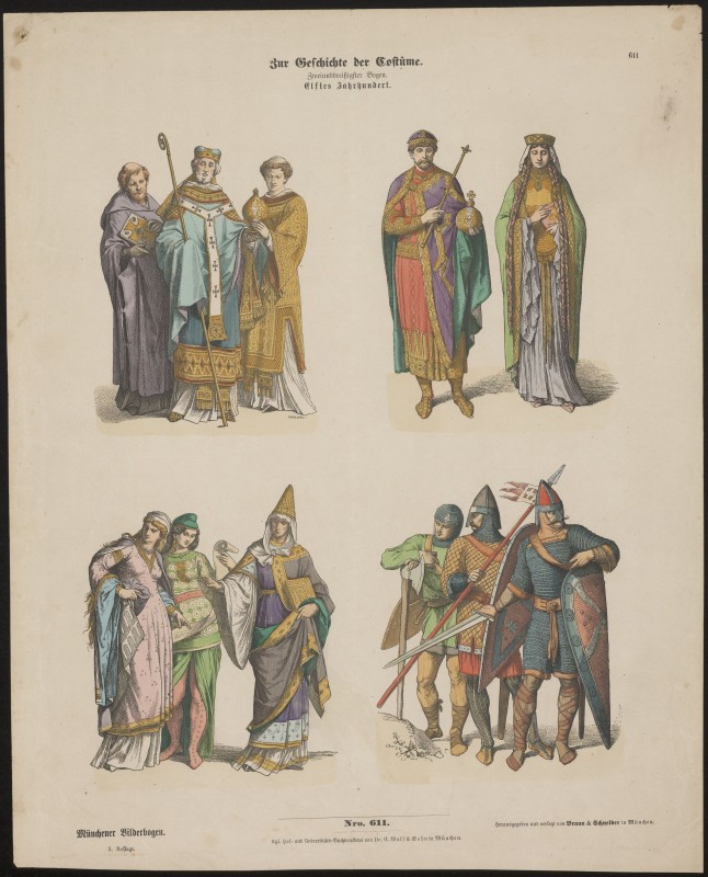Zur Geschichte der Costüme. Elftes Jahrhundert (Nro. 611)