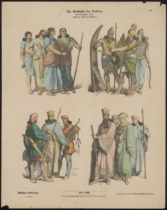 Zur Geschichte der Costüme. Assyrer, Perser, Meder (Nro. 635)