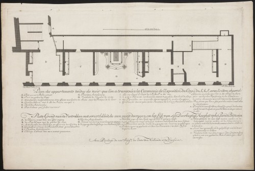 Plattegrond van het paradebed van prins Willem IV