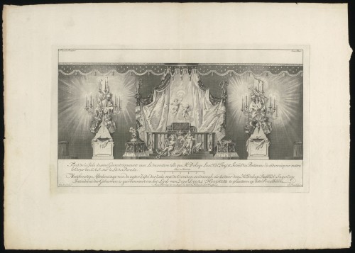 Interieur met praalbed van prins Willem IV (Nº 2)