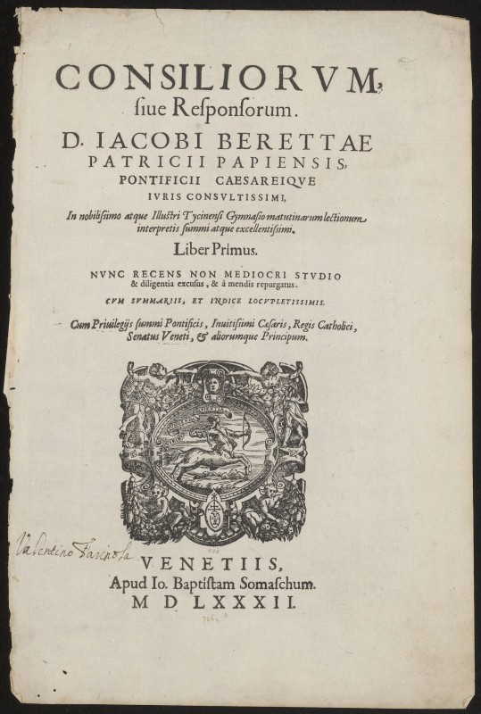 Titelpagina van een juridisch boek
